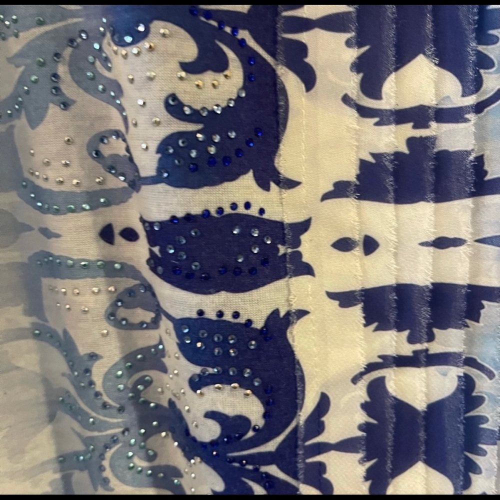 Chico’s Bling Shirt with Tie Chicos Size 3 or XL - Picture 2 of 3